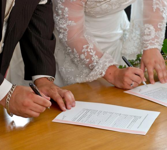 signature contrat de mariage